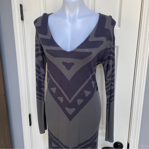 FREE PEOPLE BAUHAUS SWIT MAXI SWEATER DRESS Western Tribal Aztec NWT $168 Sz L - Picture 5 of 8